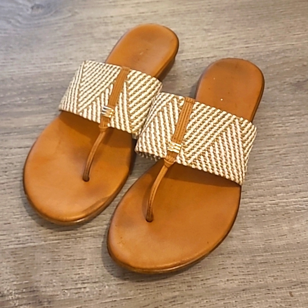 Italian Shoemakers Made In Italy Briley Slide Thong Sandals Size 10